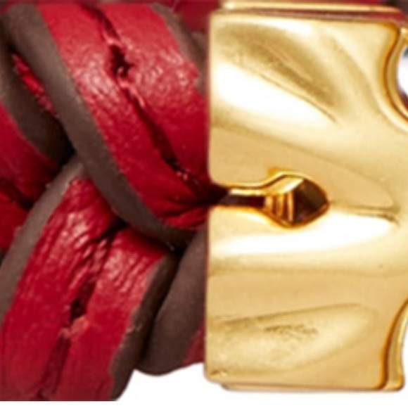 Tory Burch Roxanne Woven Leather Bracelet - Picture 8 of 9